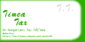 timea tax business card